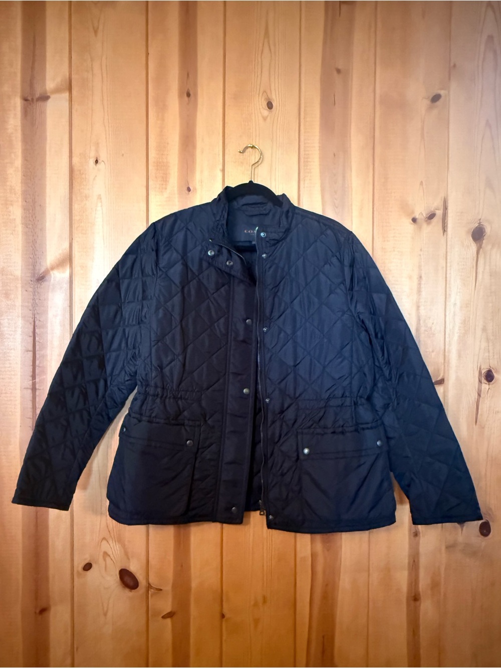COACH Women’s Quilted Black Jacket - Classic Lightweight Coat